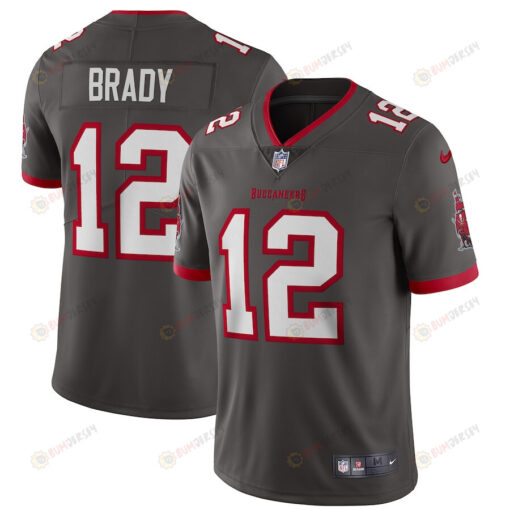 Tom Brady 12 Tampa Bay Buccaneers Alternate Vapor Limited Jersey - Pewter