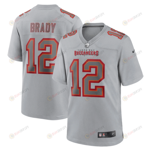 Tom Brady 12 Tampa Bay Buccaneers Men Atmosphere Fashion Game Jersey - Gray