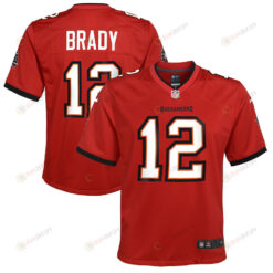 Tom Brady 12 Tampa Bay Buccaneers Youth Jersey - Red
