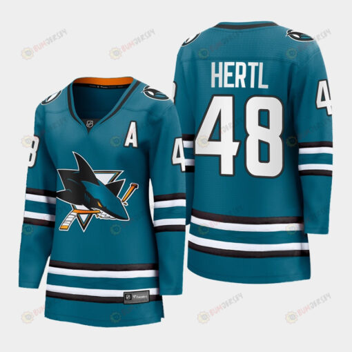 Tomas Hertl 48 San Jose Sharks 2022-23 Home Women Premier Breakaway Jersey Teal