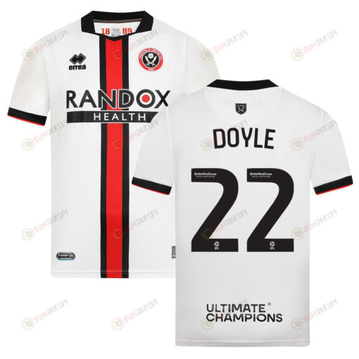 Tommy Doyle 22 Sheffield United 2022-23 Away Jersey - White