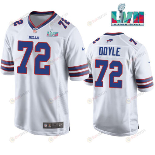 Tommy Doyle 72 Buffalo Bills Super Bowl LVII Away Player Men Jersey - White Jersey