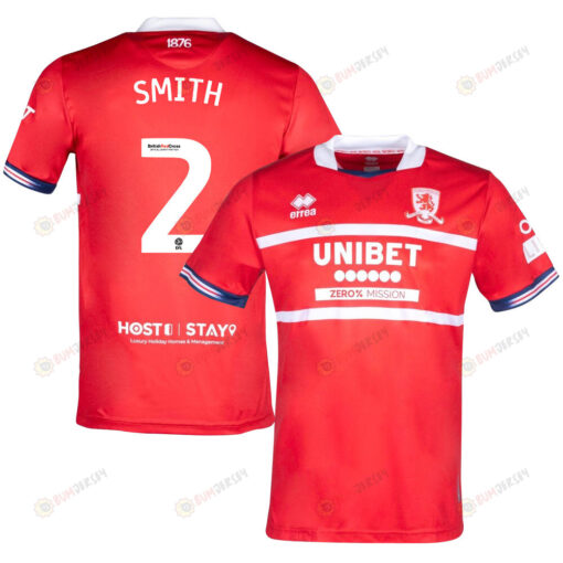 Tommy Smith 2 Middlesbrough FC 2023-24 Home Men Jersey - Red