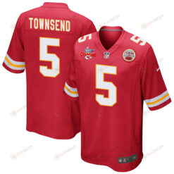 Tommy Townsend 5 Kansas City Chiefs Super Bowl LVII Champions 3 Stars Men's Jersey - Red