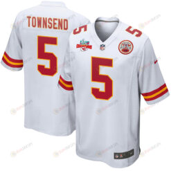 Tommy Townsend 5 Kansas City Chiefs Super Bowl LVII Champions 3 Stars Men's Jersey - White