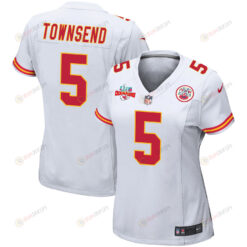 Tommy Townsend 5 Kansas City Chiefs Super Bowl LVII Champions 3 Stars WoMen's Jersey - White