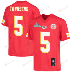 Tommy Townsend 5 Kansas City Chiefs Super Bowl LVII Champions Youth Jersey - Red