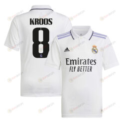 Toni Kroos 8 Real Madrid 2022/23 Home Youth Jersey - White