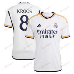 Toni Kroos 8 Real Madrid 2023-24 Home Men Jersey - White