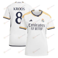 Toni Kroos 8 Real Madrid 2023-24 Home Women Jersey - White