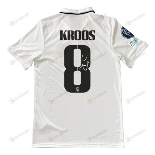 Toni Kroos 8 Signed Real Madrid 2022/23 Home Men Jersey - White