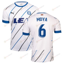 Toni Moya 6 Deportivo Alav?s 2022-23 Away Jersey - White