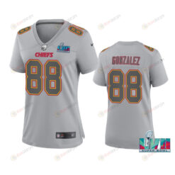 Tony Gonzalez 88 Kansas City Chiefs Super Bowl LVII Atmosphere Jersey - Women Gray