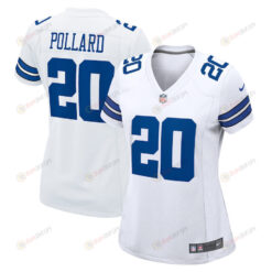 Tony Pollard 20 Dallas Cowboys Women's Game Player Jersey - White