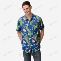 Toronto Blue Jays Floral Button Up Hawaiian Shirt