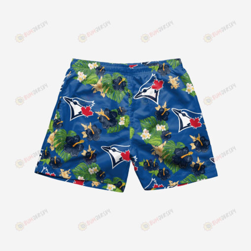 Toronto Blue Jays Floral Hawaiian Men Shorts Swim Trunks - Print Shorts