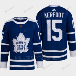 Toronto Maple Leafs 2022 Reverse Retro 2.0 Alexander Kerfoot 15 Blue Primegreen Jersey Men's