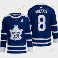 Toronto Maple Leafs 2022 Reverse Retro 2.0 Jake Muzzin 8 Blue Primegreen Jersey Men's