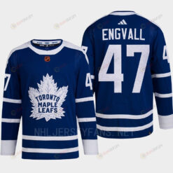 Toronto Maple Leafs 2022 Reverse Retro 2.0 Pierre Engvall 47 Blue Primegreen Jersey Men's
