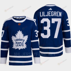 Toronto Maple Leafs 2022 Reverse Retro 2.0 Timothy Liljegren 37 Blue Primegreen Jersey Men's