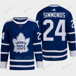 Toronto Maple Leafs 2022 Reverse Retro 2.0 Wayne Simmonds 24 Blue Primegreen Jersey Men's