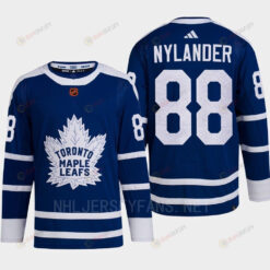 Toronto Maple Leafs 2022 Reverse Retro 2.0 William Nylander 88 Blue Primegreen Jersey Men's