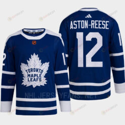 Toronto Maple Leafs 2022 Reverse Retro 2.0 Zach Aston-Reese 12 Blue Primegreen Jersey Men's