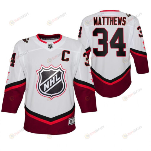 Toronto Maple Leafs Auston Matthews 34 White 2022 All-Star Eastern Jersey Youth