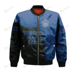 Toronto Maple Leafs Bomber Jacket 3D Printed Curve Style Custom Text And Number
