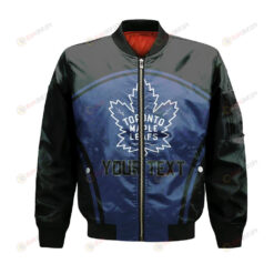 Toronto Maple Leafs Bomber Jacket 3D Printed Custom Text And Number Curve Style Sport