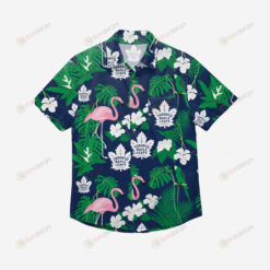 Toronto Maple Leafs Floral Button Up Hawaiian Shirt