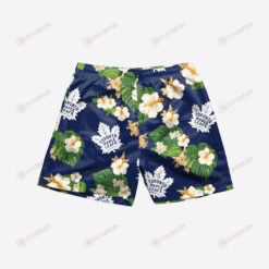 Toronto Maple Leafs Floral Hawaiian Men Shorts Swim Trunks - Print Shorts