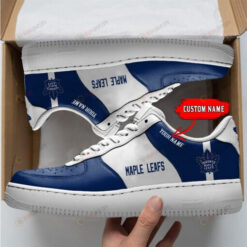 Toronto Maple Leafs Logo Pattern Custom Name Air Force 1 Printed