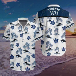 Toronto Maple Leafs Short Sleeve Curved Hawaiian Shirt