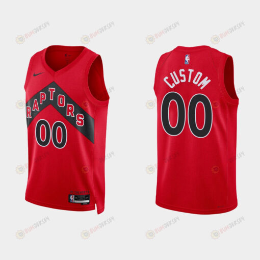 Toronto Raptors 00 Custom 2022-23 Icon Edition Red Men Jersey