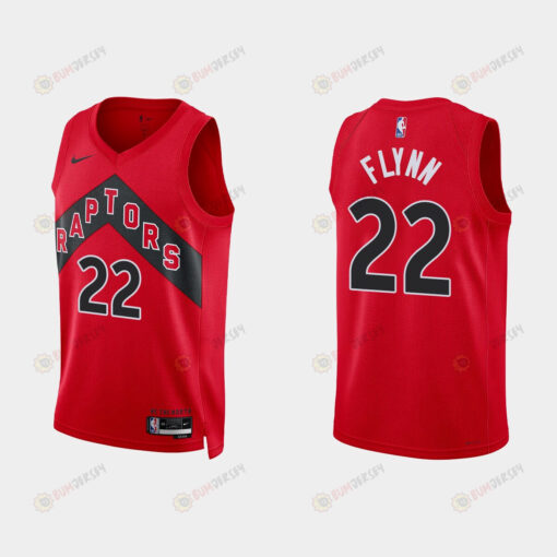 Toronto Raptors 22 Malachi Flynn 2022-23 Icon Edition Red Men Jersey