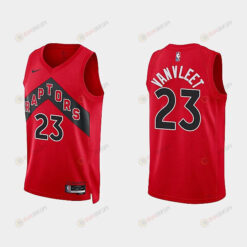 Toronto Raptors 23 Fred VanVleet 2022-23 Icon Edition Red Men Jersey