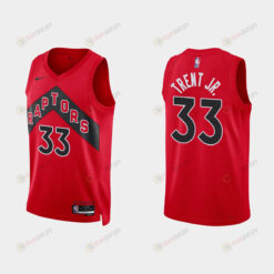 Toronto Raptors 33 Gary Trent Jr. 2022-23 Icon Edition Red Men Jersey