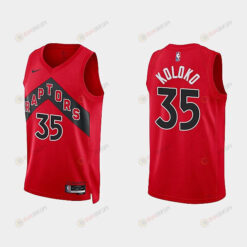 Toronto Raptors 35 Christian Koloko 2022-23 Icon Edition Red Men Jersey