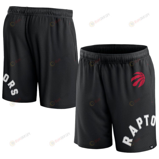 Toronto Raptors Black Free Throw Mesh Shorts - Men