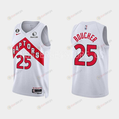 Toronto Raptors Chris Boucher 25 2022-23 Association Edition White Men Jersey Swingman