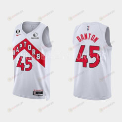 Toronto Raptors Dalano Banton 45 2022-23 Association Edition White Men Jersey Swingman