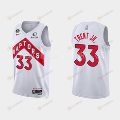 Toronto Raptors Gary Trent Jr. 33 2022-23 Association Edition White Men Jersey Swingman