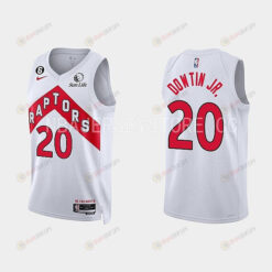 Toronto Raptors Jeff Dowtin jr. 20 2022-23 Association Edition White Men Jersey Swingman