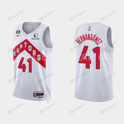 Toronto Raptors Juancho Hernangomez 41 2022-23 Association Edition White Men Jersey Swingman