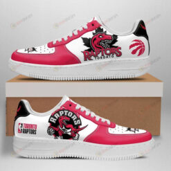 Toronto Raptors Logo Pattern Air Force 1 Printed In Red White