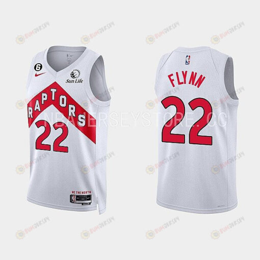 Toronto Raptors Malachi Flynn 22 2022-23 Association Edition White Men Jersey Swingman