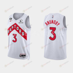 Toronto Raptors OG Anunoby 3 2022-23 Association Edition White Men Jersey Swingman