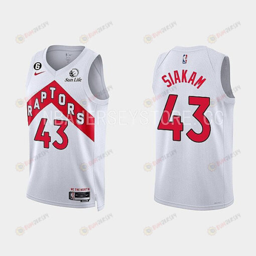 Toronto Raptors Pascal Siakam 43 2022-23 Association Edition White Men Jersey Swingman