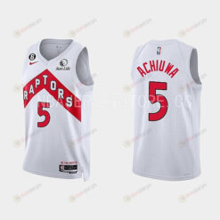 Toronto Raptors Precious Achiuwa 5 2022-23 Association Edition White Men Jersey Swingman